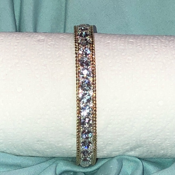 Montana Silversmith gold bangle bracelet CZ stones - Picture 8 of 16